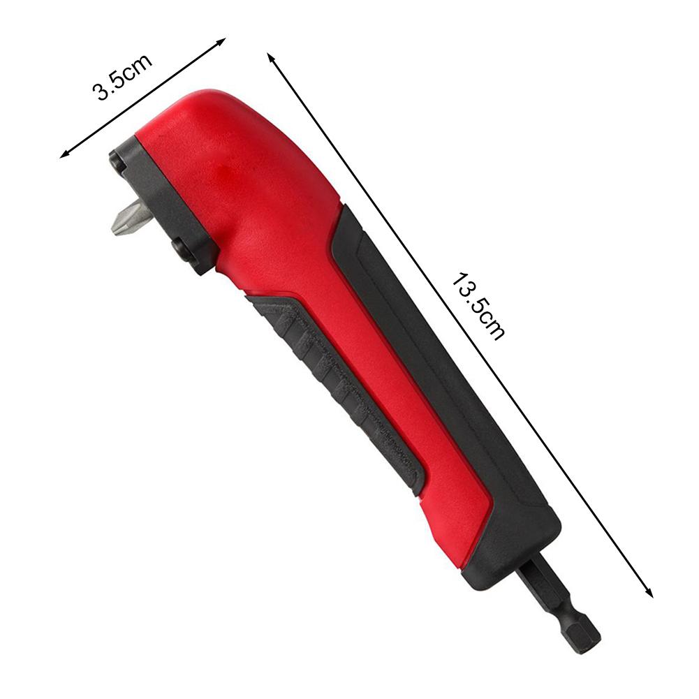 1/4 tum 90°/105° Vinkelhöger Vinkelbit Arbetsbesparande Vinkelbit för Borrmaskin/Skruvdragare Roterbar Adapter
