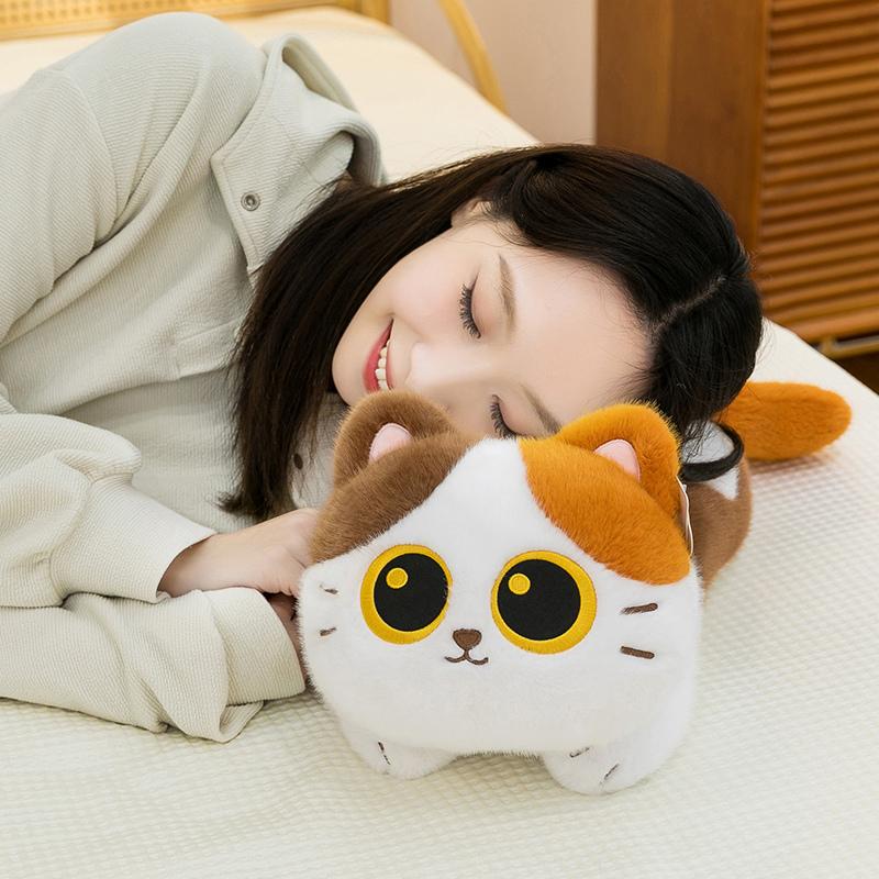 20/35cm Kawaii Soft Black Cat Plush Toy Stuffed Animal Cat Plushie Doll Pillow Cute Birthday Gift for Kids Girls Home Decor
