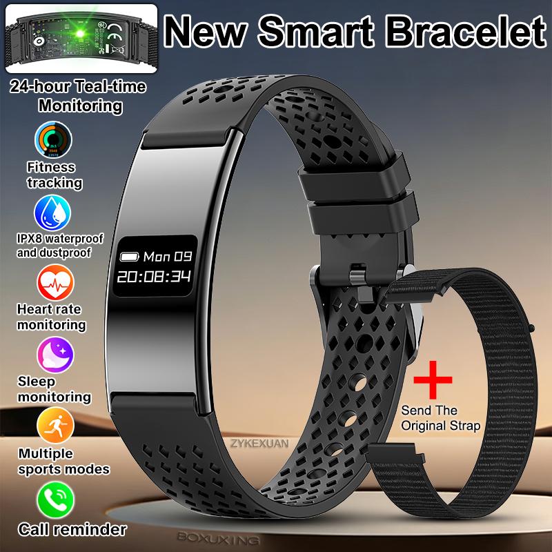 

New Fitness Tracker Smart Bracelet Men Women IPX8 Waterproof Heart Rate Sleep Monitoring Outdoor Sport Pedometer Smartwatch