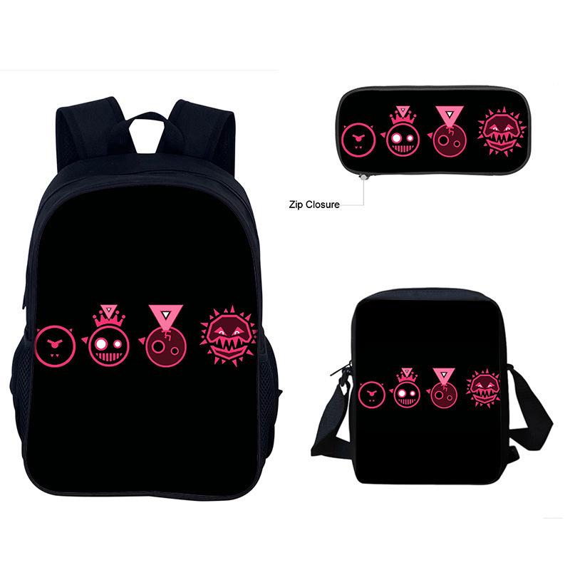 Just Shapes&Beats Kids Backpack Set 3-Piece for School Students Lightweight Ergonomic Large Capacity Fun Pattern