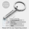 3D Bar Stainless Steel Personalize Keychains Engrave Text Name Date Logo Keyrings Customized Key Chain Rings Christmas Gift P039