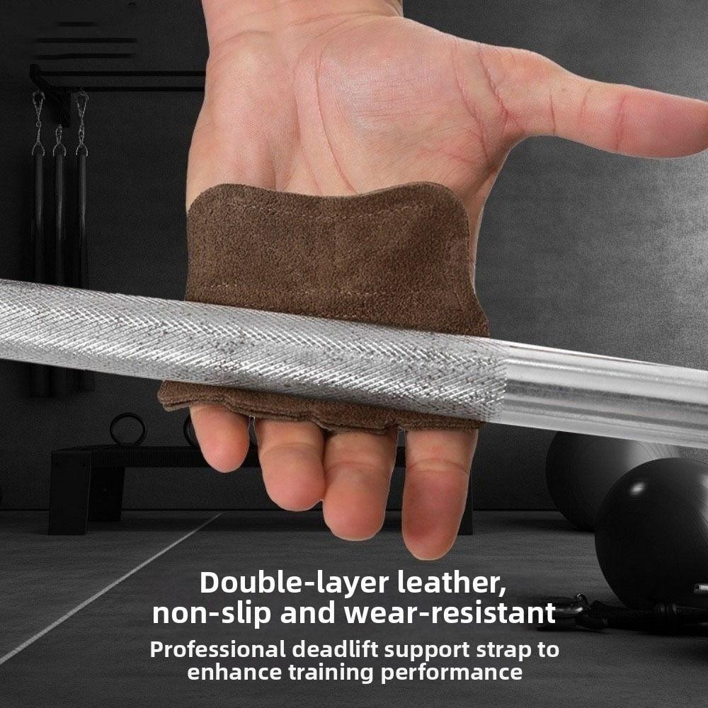 1 Pair Anti-slip Fitness Four Fingers Gloves Breathable Shock Absorption Weightlifting Gloves Wear-resistant Training Palm Guard