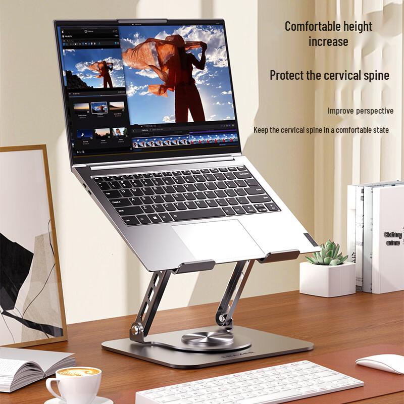 Cat Paw Adjustable Dual-Axis Laptop & Tablet Stand with 360° Rotation
