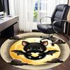 1pc Bat Moon Office Round Area Rug, Under Office Chairs Bedroom Living Room Home Decor, Room Deco, Available In Various Sizes