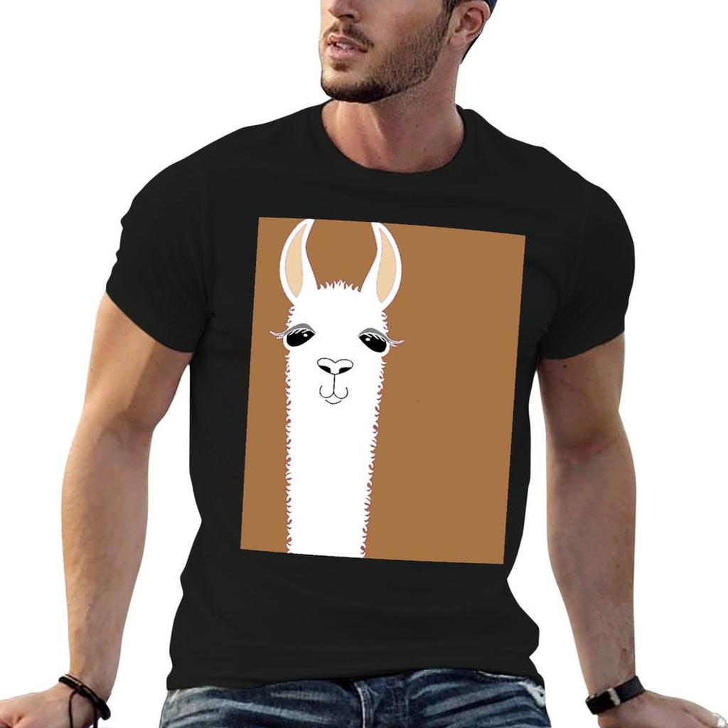 LLAMA PORTRAIT #9 T-Shirt Casual All Match Short Sleeve T-Shirt