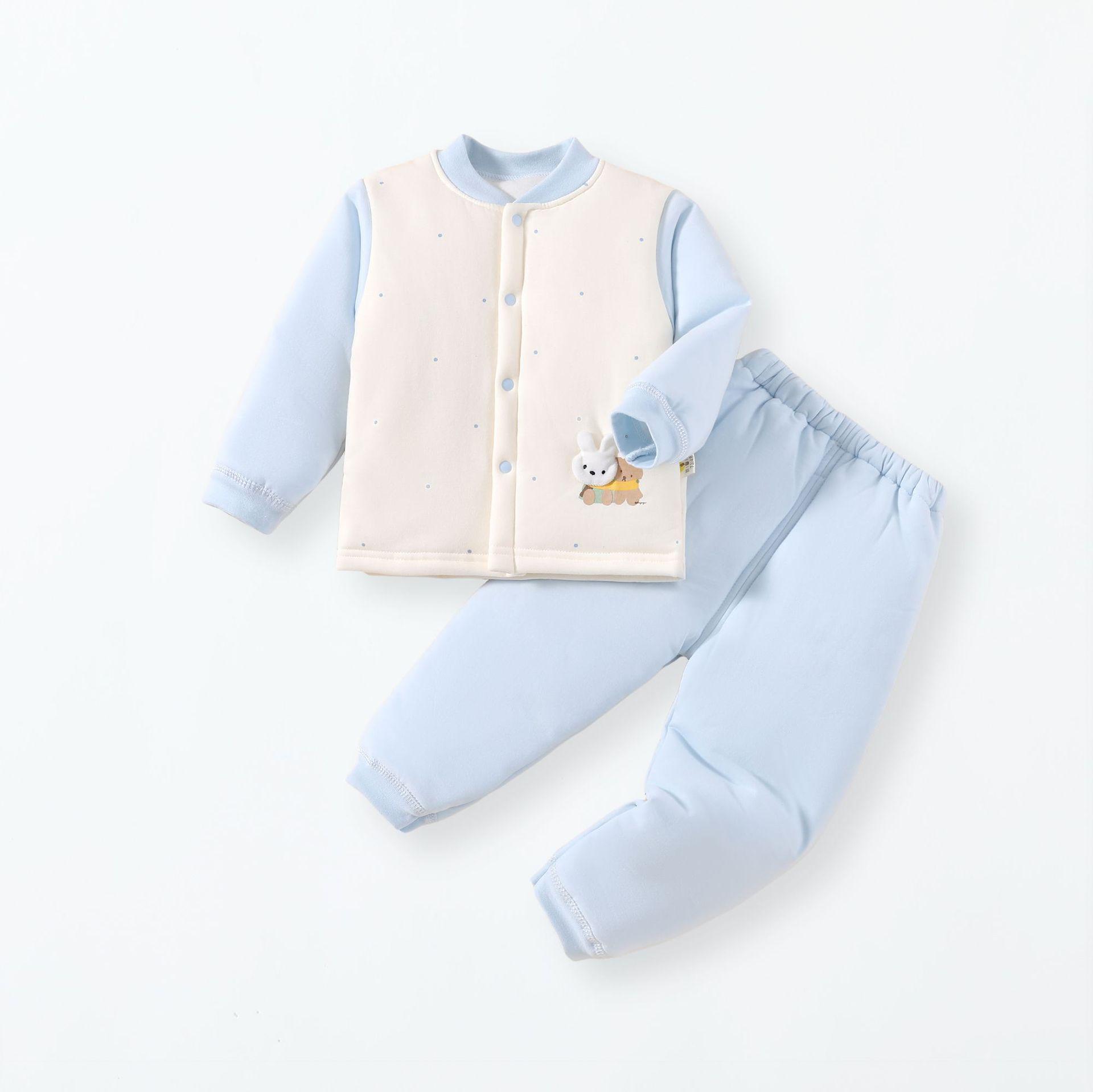 

Autumn Winter Padded Baby Clothes Set for Boys & Girls - Warm Cotton Separates 80 cm