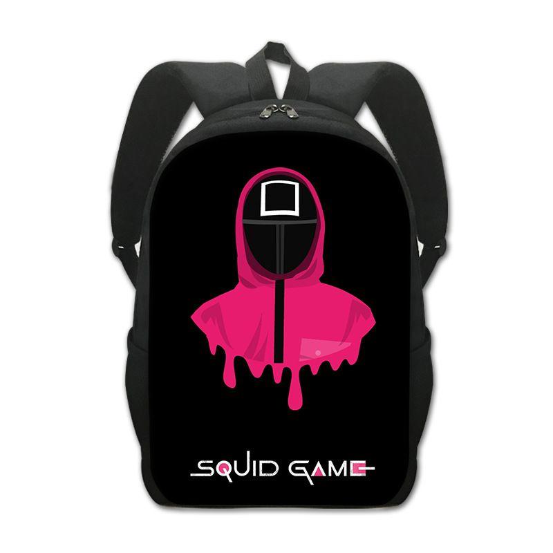 Squid Game Backpack Cartoon Schoolbag For Kids With Adjustable Shoulder Straps