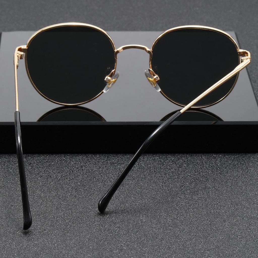 Men's Retro Oval Sunglasses - Cool Small Round Frame Driving and Groomsmen Glasses