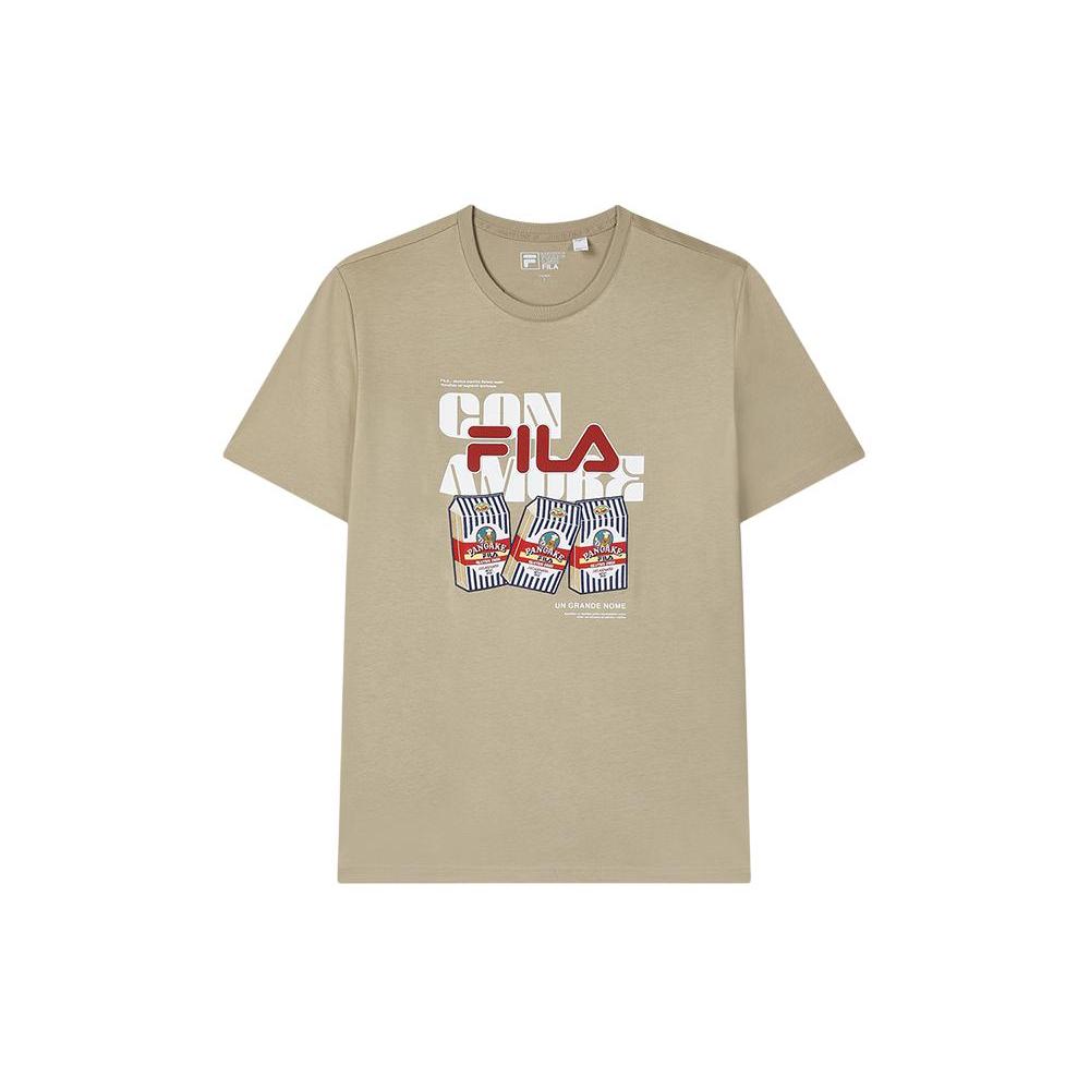 

New FILA SS24 T Shirt Men s Beige Vanilla F11M429101F-LK XL