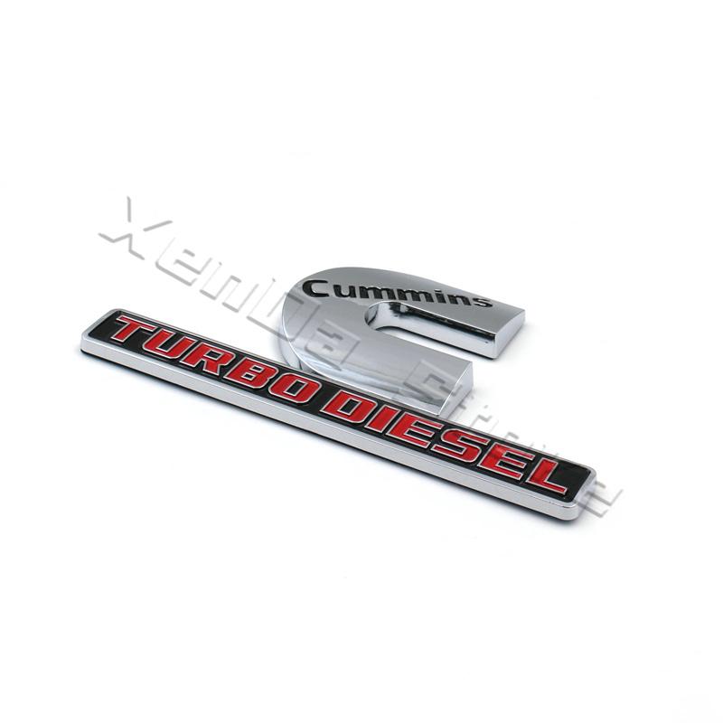2 Pezzi ABS Cummins Turbo Diesel Emblema Adesivi Distintivi Targhetta Sostituzione Decalcomania Per RAM 1500 3500 2500 MOPAR Parafango Laterale