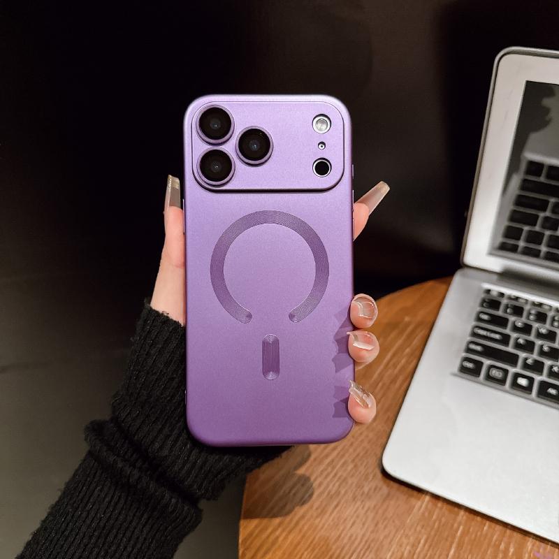 Solid Color Soft TPU For Magsafe Magnetic Wireless Charging Phone Case For iPhone 17 Pro Max 15 12 13 14 16 Pro Max Back Cover