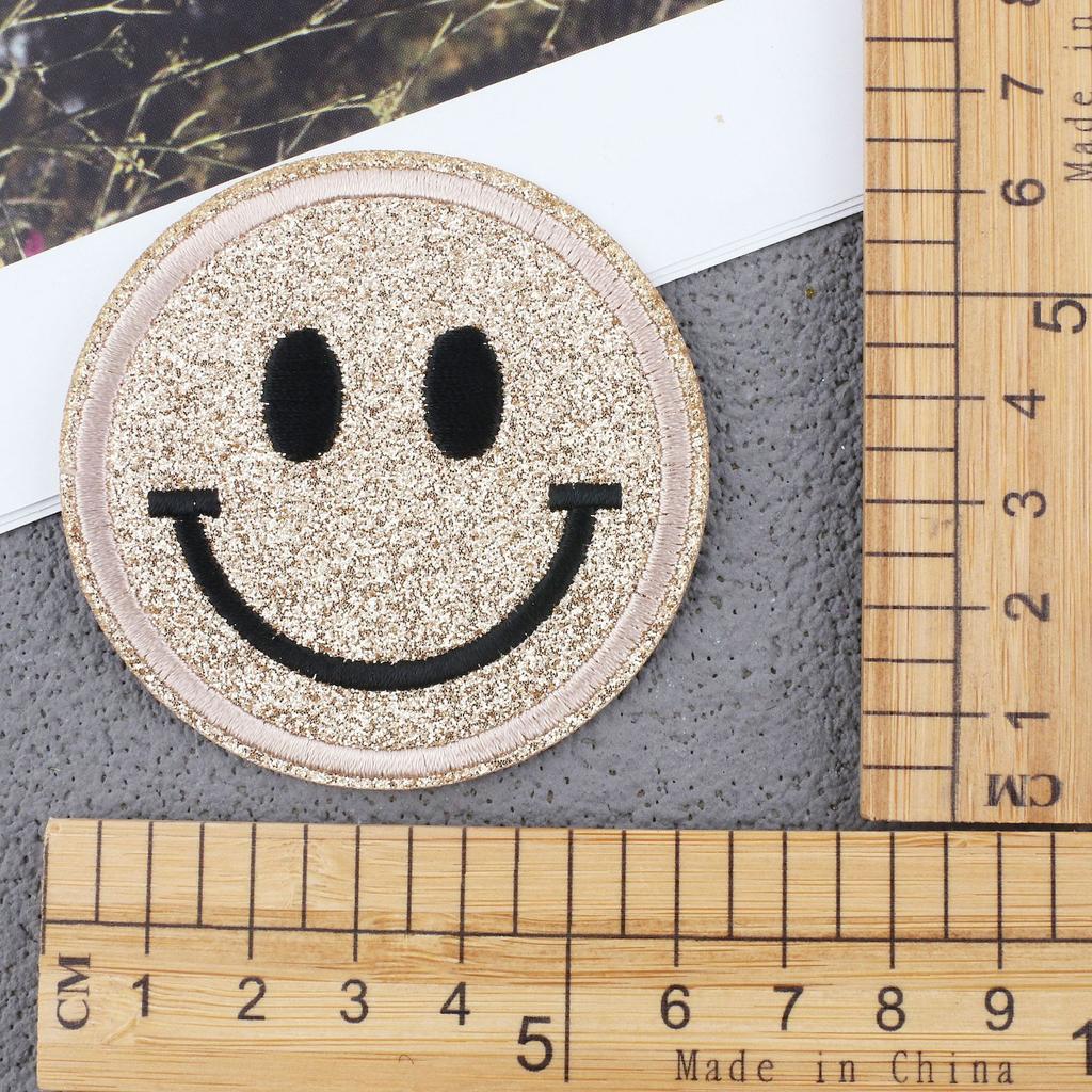 Gypsy Smiley Face Embroidery Cloth Sticker Pentagram Patch Sticker Computer Embroidery Label Clothes Decoration Expression Subsidy Ironing
