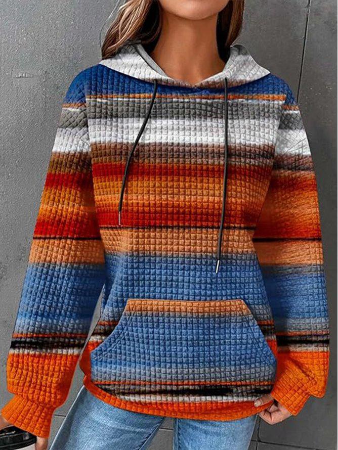 Damen Pullover mit Kapuze und Aufdruck Herbst/Winter