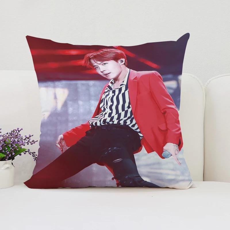 40x40cm Sofa Decoration Cushion Cover J-JHope  Double Sided Printed Pillow Cover Waist Cushion Car Cushion Fans Gifts