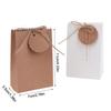 20/50Pcs Retro Kraft Paper Gift Box White Brown Cookie Candy Packaging Bag With Rope Tags Birthday Wedding Party Gifts Supplies