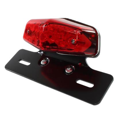 Universal Lucas LED Tail Lamp Red Lens Black Bracket