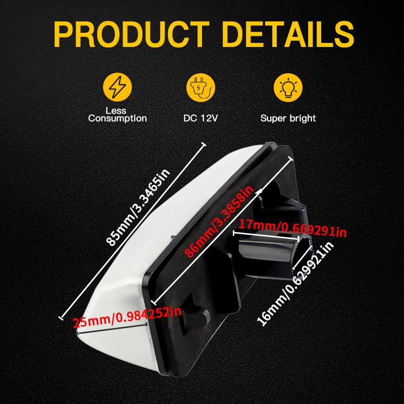 2PC OEM LED License Plate Light Bulbs For Toyota Prius XW20 XW30 2004-2015 Venza 2008-2015 Matrix 2009-2013 RAV4 XA40 2013-2018