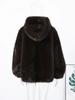 Women's Fur Hoodie Women's Hooded Pullover Women's Loose Hoodie Women's Brown Hoodie 2026