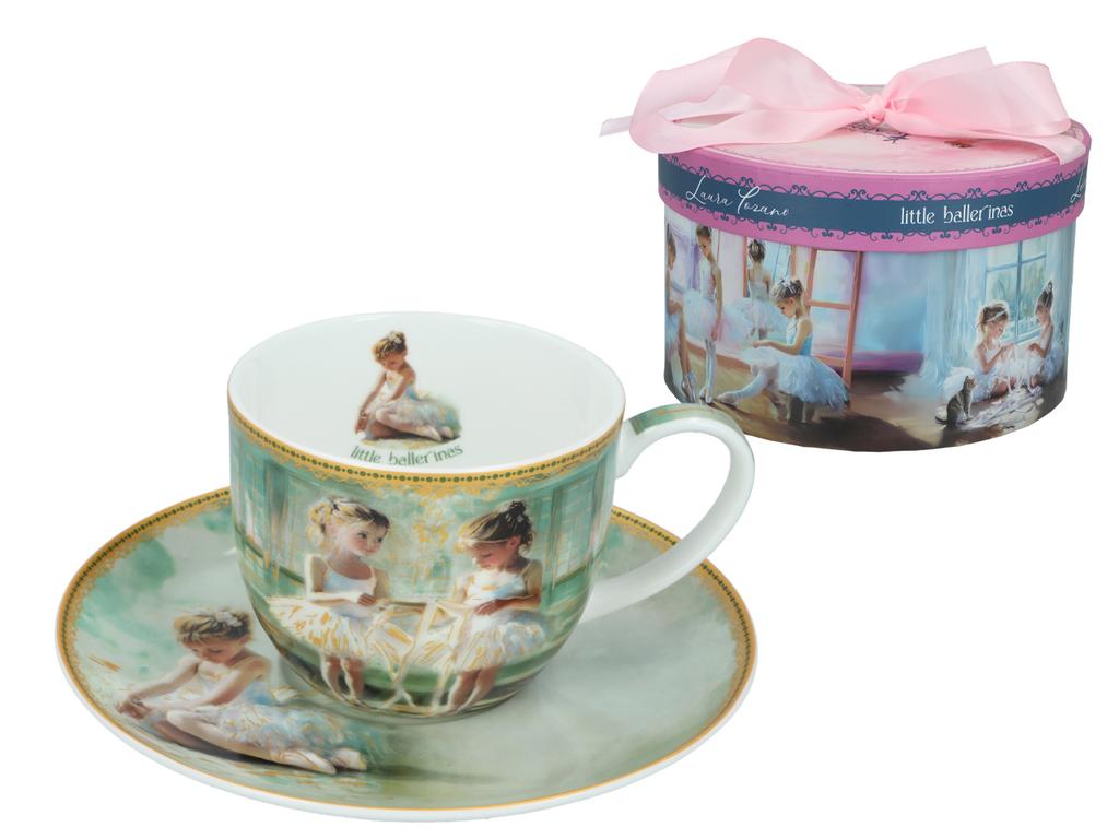 Elegancka Filiżanka Ze Spodkiem L. Lozano Małe Baletnice Porcelana