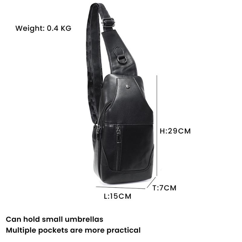 Pánská taška z pravé kůže Venkovní ležérní crossbody taška Pánská taška přes rameno z hovězí kůže Pánská náprsní taška