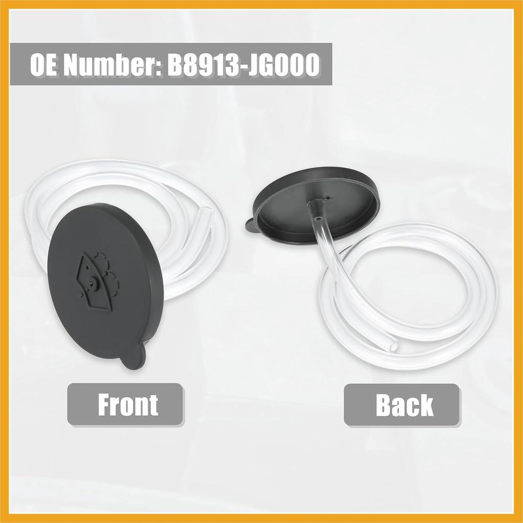 B8913-JG000 Gray Windshield Wiper Washer Fluid Reservoir Tank Bottle Cap Cover for Nissan Rogue 2008-2013 Replacement