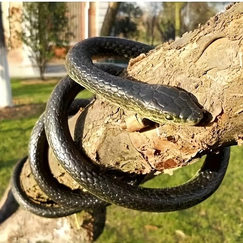 Realistic Fake Rubber Toy Snake, Black, Fake Snakes That Look Real, Prank Stuff 80cm