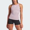 adidas Solid Color Logo Round Neck Tank Top Women Tops Purple IT9182