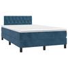 Maison Exclusive - Sommier à lattes de lit et matelas bleu foncé 120x190cm velours
