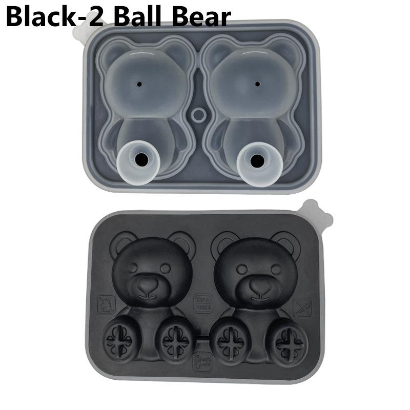 Niedliche Teddybär-Eiswürfelform, spritzwassergeschützt und leicht abzufallen, für Kühlschrank mit Behälter, niedliche Bären-Eiswürfelform