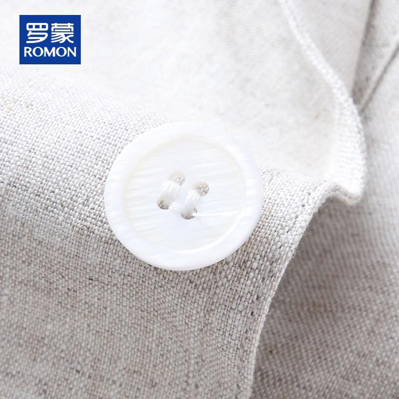 ROMON Men's 100% Linen Casual Suit Jacket