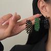 Colorful Bright Fringed Earrings, Earrings, Retro Shining Light Luxury Gorgeous Niche Exquisite Elegant Fashion Personalized Earrings