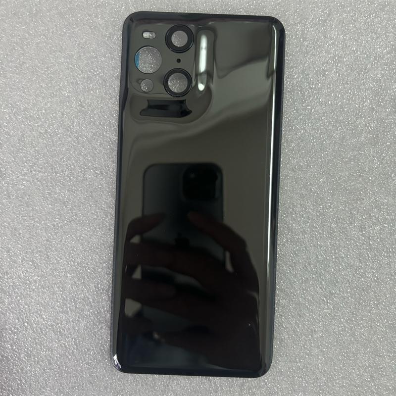 6.7  Back Cover For OPPO Find X3 Back Battery Cover Housing  Case For Oppo Find X3 Pro Battery Cover With Camera Replacement чёрный
