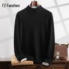 Fanzhen Men's Thickened Half-Turtleneck Cashmere Blend Sweater