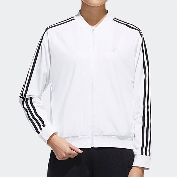 Adidas Mh Wv 3s Bomber Jacket With Woven Logo Women Outerwear White GF0182