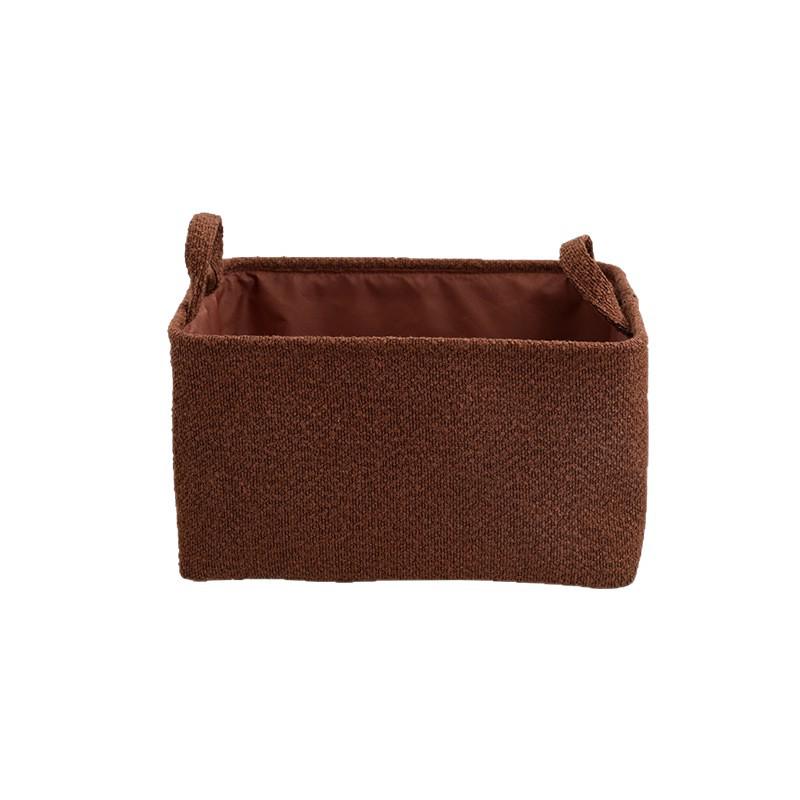 

Linen Handheld Dustproof Quilt Storage Basket - Fabric Organizer for Home 39x30x22 cm коричневый
