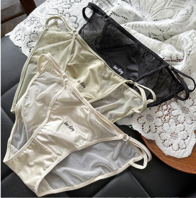 Clearance Ice Silk Lace Low-Rise Women's Panties
