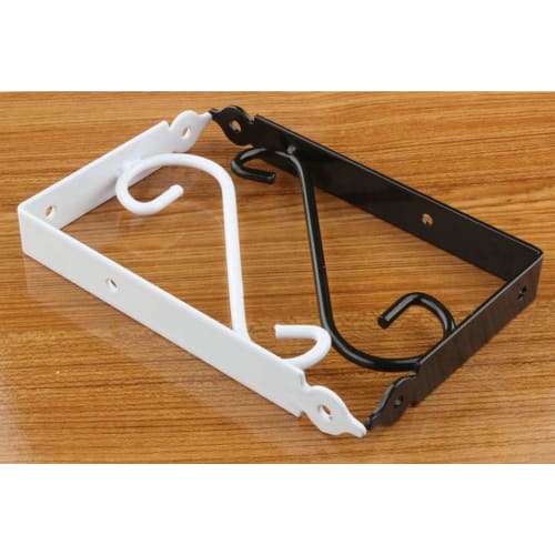 KKlewu Antique Iron L-Shaped Brackets, Shelf Brackets, Set of 4, Screws Included, 150mm, White