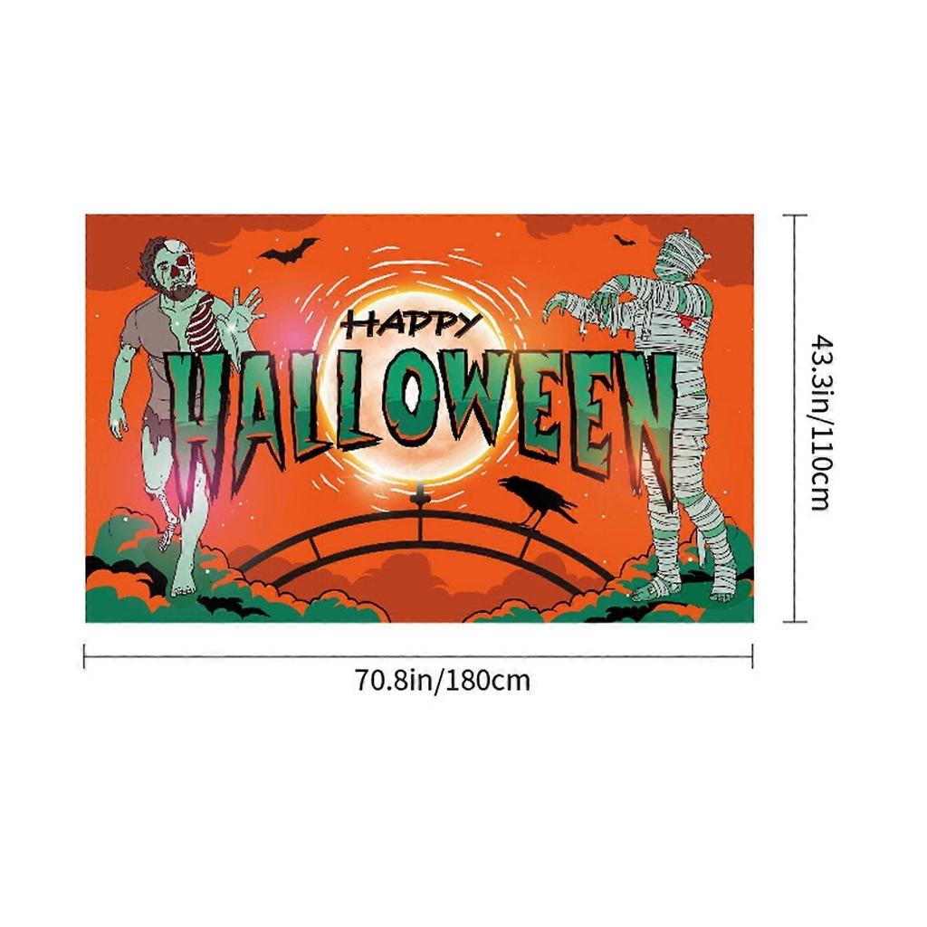 Poaug Event Clearance Scene Layout Pull Flag Festival Party Decoration Compatible with European and American Halloween Theme Decorations
