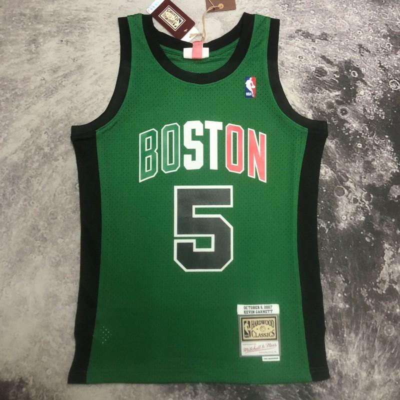 Maglia da Basket Retro Boston Celtics Era 2007-08 Pierce Garnett Allen Ricamata Cotone Maglia Squadra Unisex
