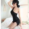 Summer Women Sexy One Shoulder Evening Dress Solid Color Casual Lace Up Sleeveless Bandage Club Party Backless Tight Dress