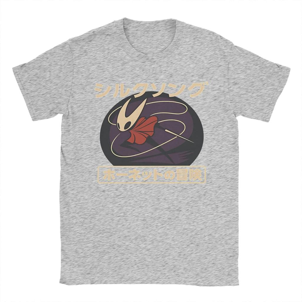 Harajuku T Shirt Summer Japanese Silk Song Novelty T-Shirts Hollow Knight Cotton Tee Adult Hot Sale Short Sleeve Top Tees soft