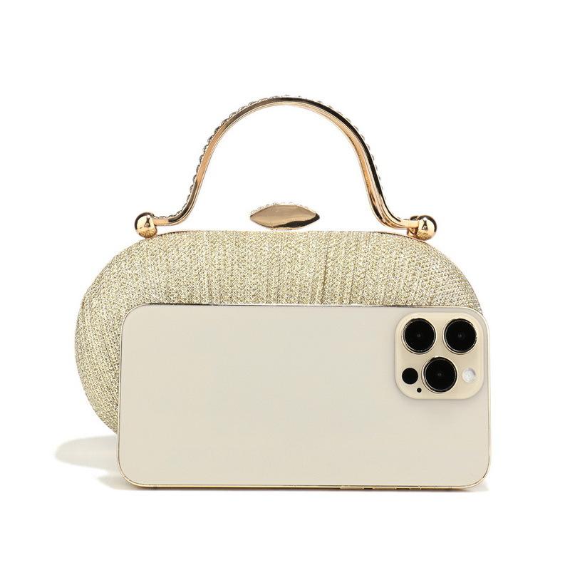 Geantă de seară cu sclipici pentru femei Geantă de mână strălucitoare cu geantă de umăr cu lanț pentru femei Poșeta pliată pentru nuntă, petrecere de bal