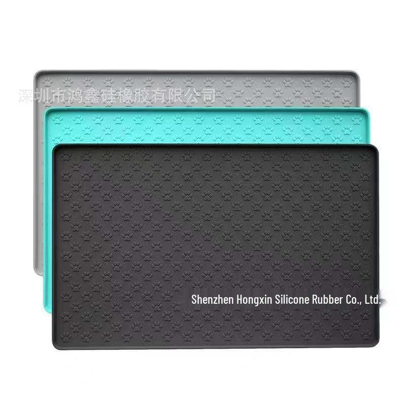 Large Silicone Pet Feeding Mat - Easy Clean, Non-Slip, Waterproof, Foldable for Cats & Dogs