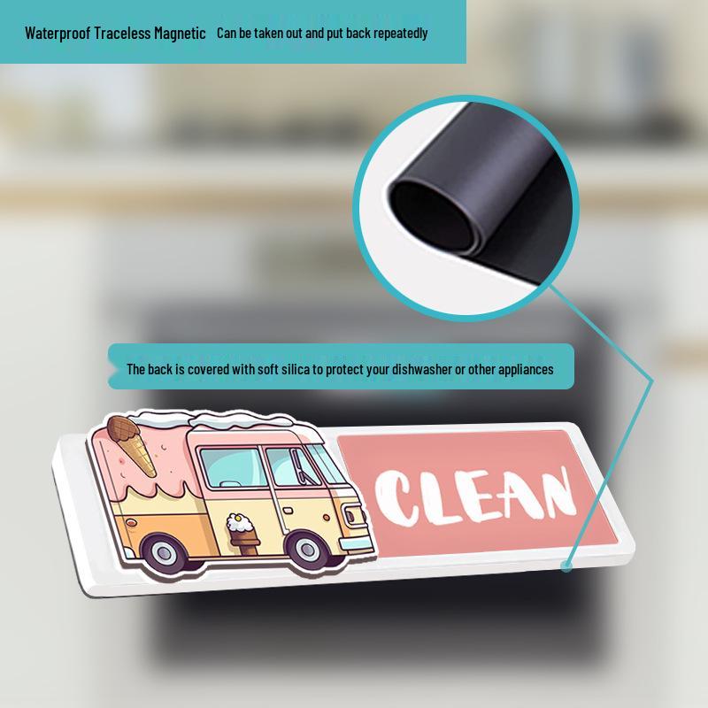 Strong Magnetic Dishwasher Status Indicator Sign