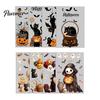 Halloween Window Clings 4Pcs Cartoon Clings, Pumpkin Ghost Scarecrow Stickers, Waterproof Murals Removable Decals for Home Storefront Doors