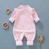 Clothing, Double-Layered, Stylish for Spring and Autumn, Cute Cheongsam Romper for Baby Girls, Chinese Style Princess One-Piece Crawling Suit