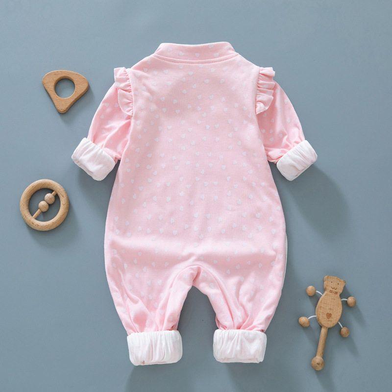 Clothing, Double-Layered, Stylish for Spring and Autumn, Cute Cheongsam Romper for Baby Girls, Chinese Style Princess One-Piece Crawling Suit