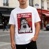 Mens Streetwear Poster Graphic T Shirt French Slogan Print 100 Cotton Casual Short Sleeve White Tee