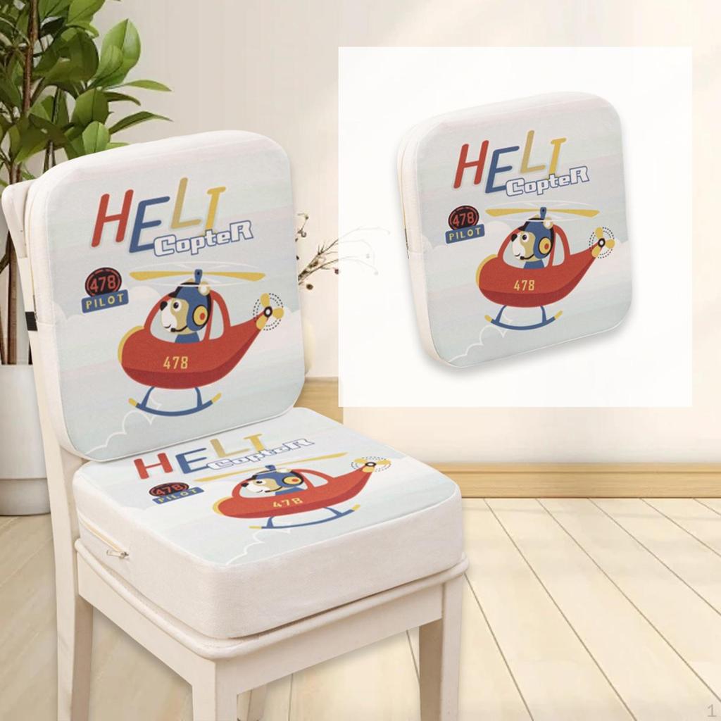 Booster Cushion for Kitchen Chairs, Designed Boys and Girls with Straps