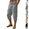 Herren Baumwoll-Leinen Mehrfarbige Freizeit-Hose